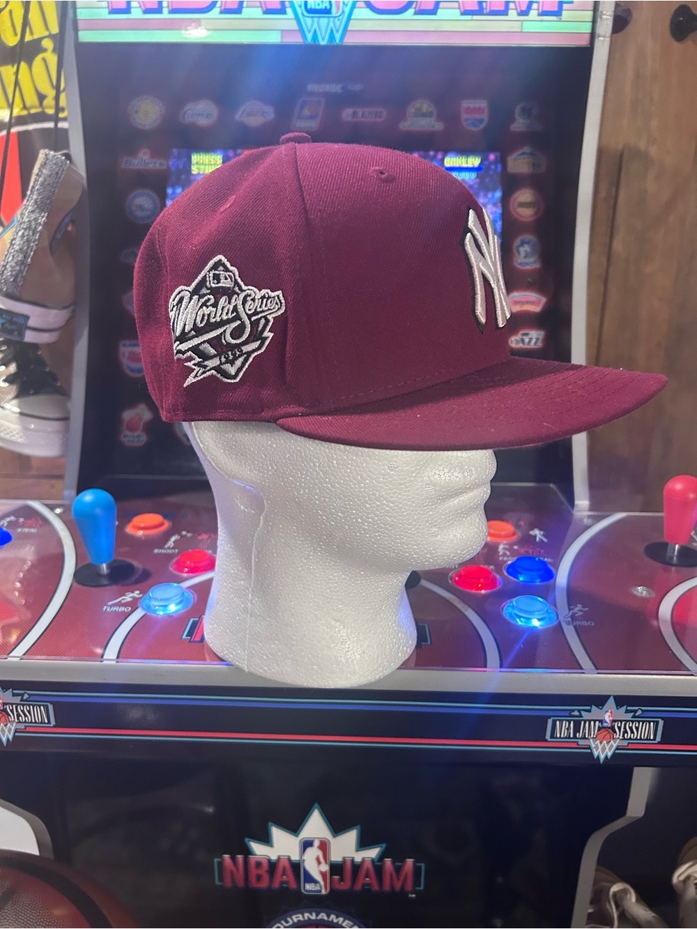 New York Yankee Fitted Hat World Series Patch